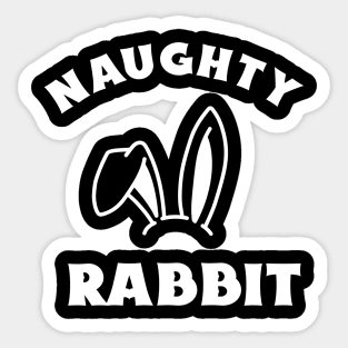 naughty rabbit Sticker